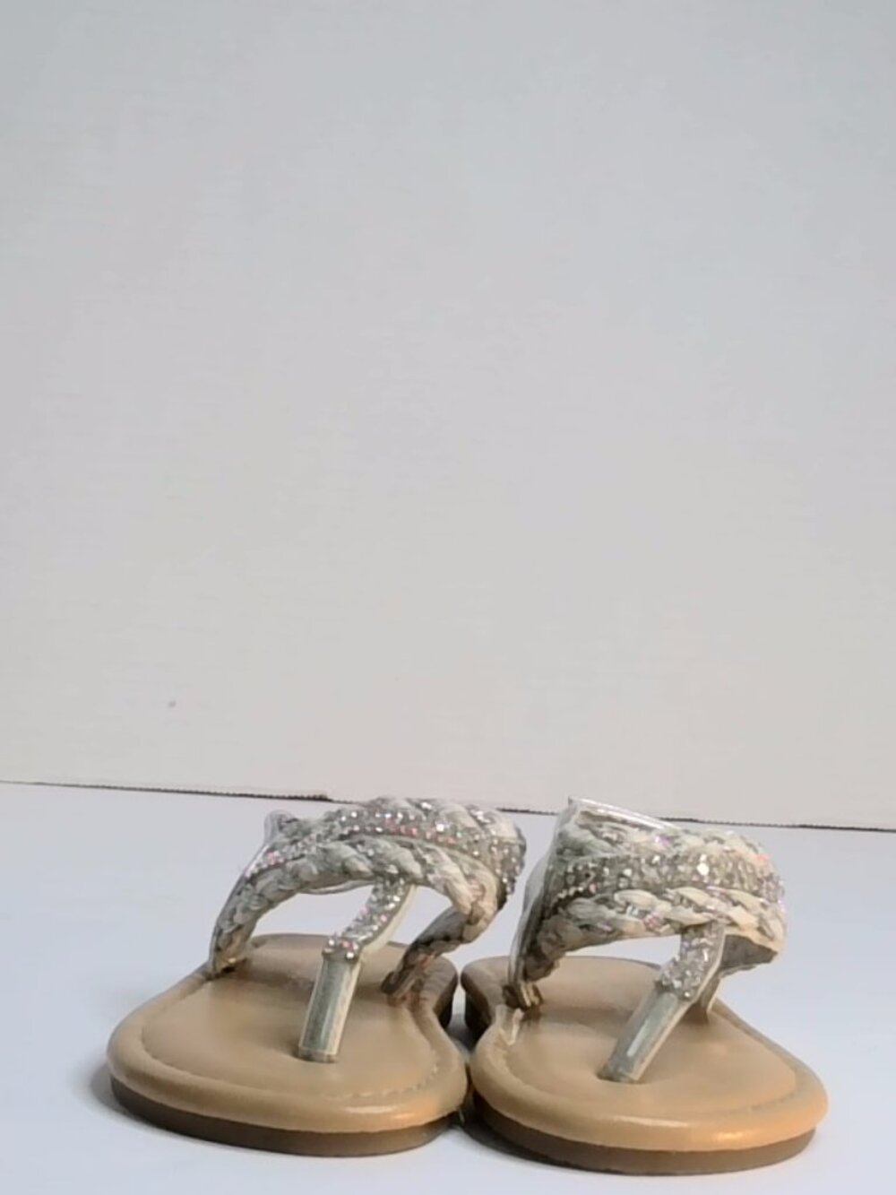 Silver Slipper toddler sandals sparkle braid size [your size]
